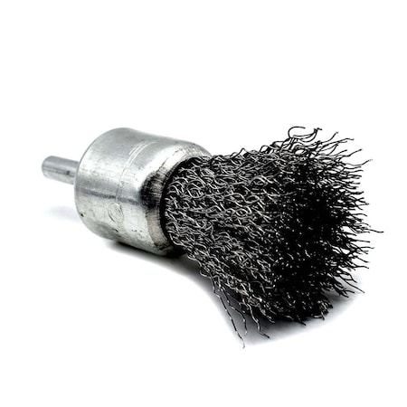 1 End Brush 1/4 Shank - Crimped Wire 4500 RPM